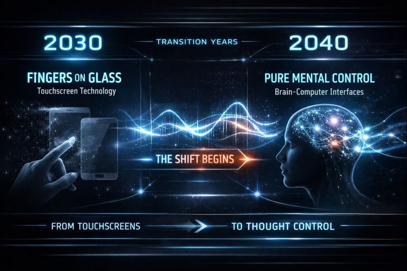 Timeline 2030–2040 — the decade thought conquered hardware